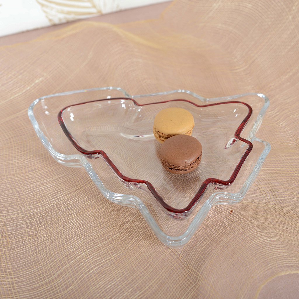 Coupelle sapin en verre 25x22x2.5cm