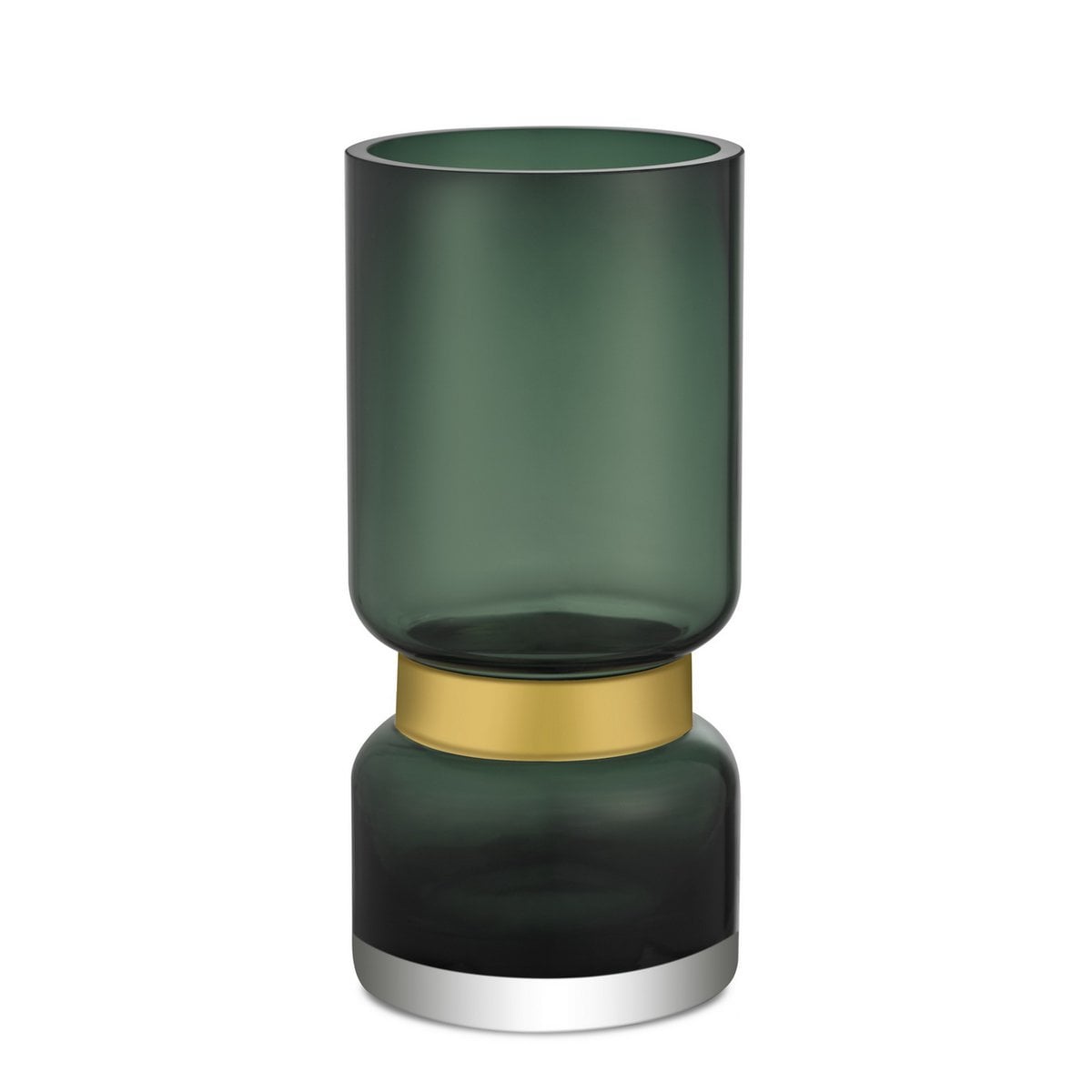 Art de la Table Grand vase en verre vert rétro futuriste de luxe avec or TRI 36 GE Zistyhome art de la table