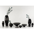 Vase boule design innovant, verre noir, RUD00_Luxury Edition