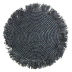 Set de table Boho noir (lot de 2, 4 ou 6) set de table 45 cm avec franges AMBON en raphia
