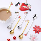 Cuillères dorées Noël - lot de 6