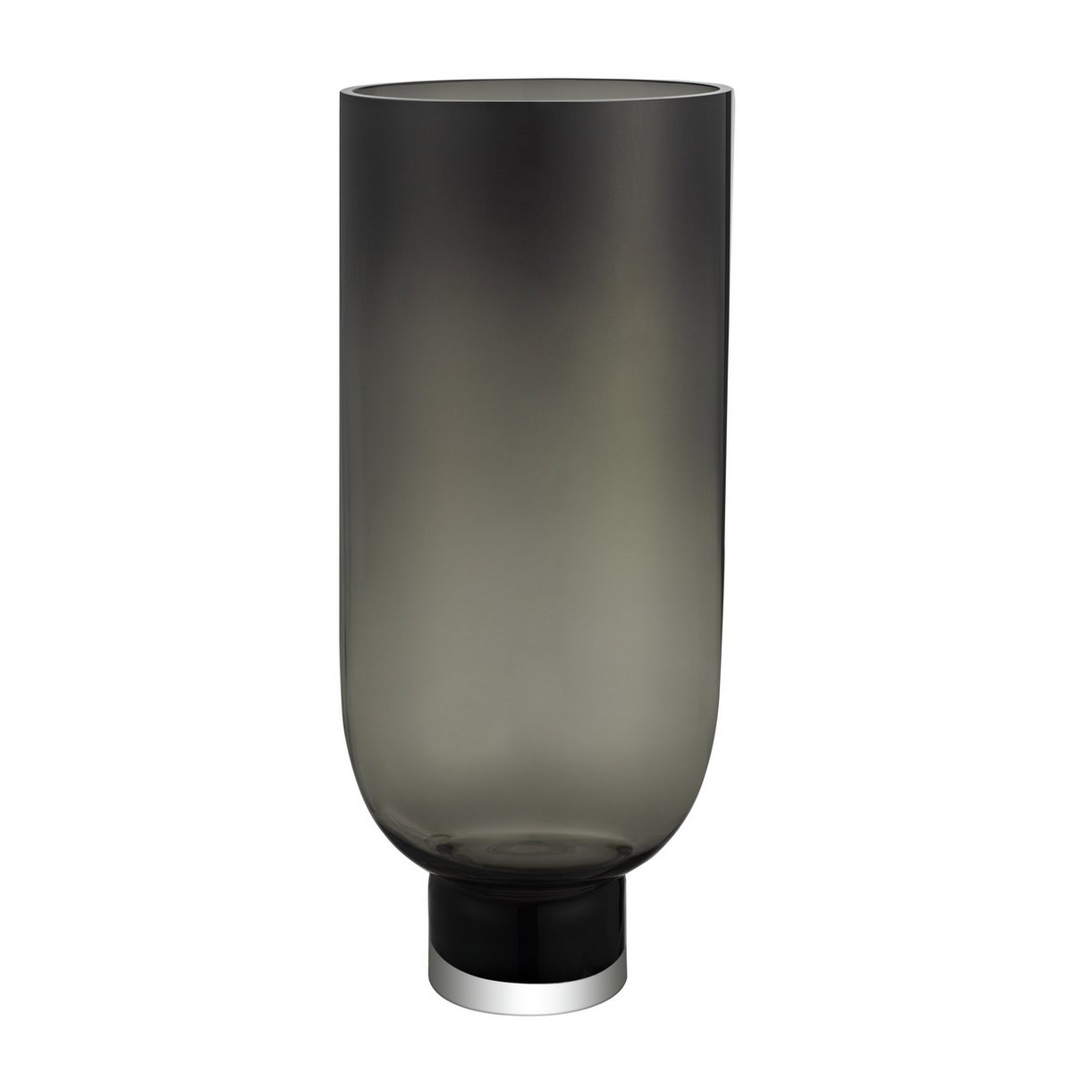Art de la Table Vase en verre de luxe moderne de 9 mm d'épaisseur gris foncé, design sobre, très haut, OMAHA36GR Zistyhome art de la table
